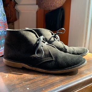 Topshop Black Suede Chukka Boots